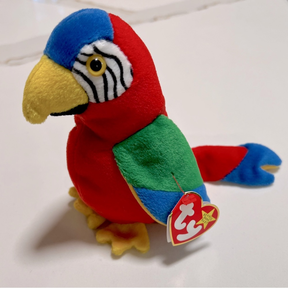 Vintage Ty Jabber The Parrot Beanie Baby
